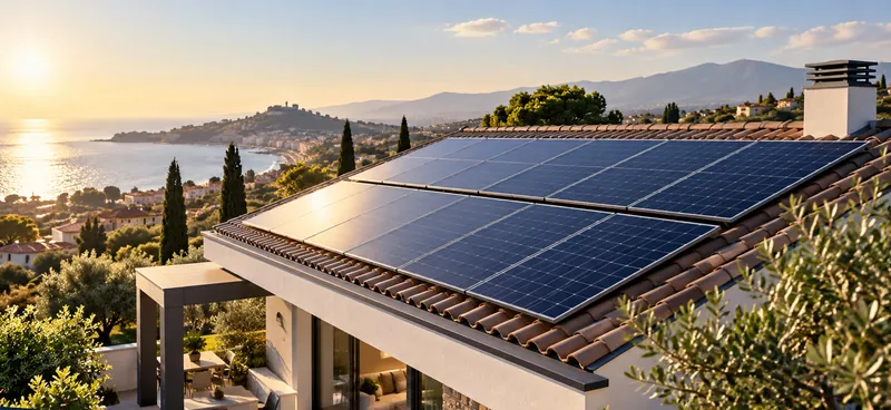 Pannelli fotovoltaici sul tetto di una casa (immagine illustrativa)